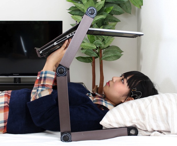 Laptop Frame Stand For Working While Lying Down Sleeping Japan Trends